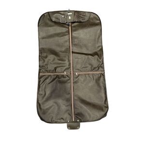 Vintage Samsonite Brown Leather Bi-Fold Hanging‎ Garment Travel Bag Luggage